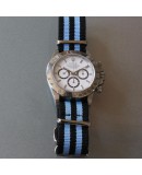 NATO James Bond Goldfinger Bleu Noir 22mm