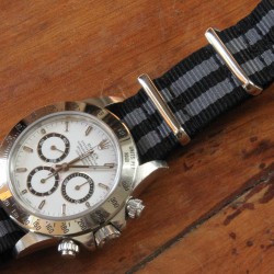 NATO Strap James Bond Black Grey 22mm
