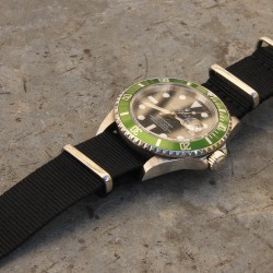 Bracelet de montre NATO 22mm noir nylon