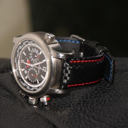 Watchstrap Hirsch Carbon Black 18mm