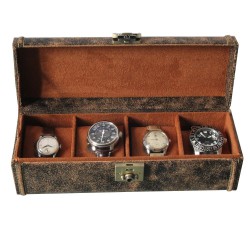 Watch Box leather Cubano 4 vintage