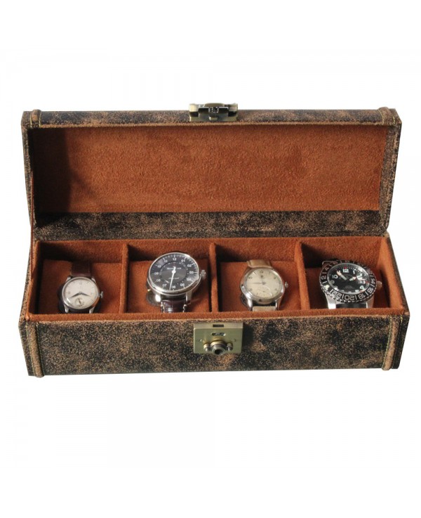 Watch Box leather Cubano 4 vintage