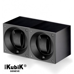 Double remontoir Swiss Kubik Noir en Aluminium pour montre automatique