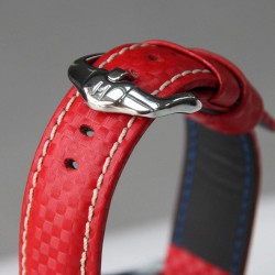 Watchstrap Hirsch Carbon Red 20mm