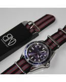 NATO Strap Goldfinger Grey red black 22mm