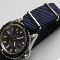 Bracelet de montre NATO 20mm Bleu Marine