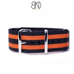 NATO Strap 20mm James Bond Black Orange