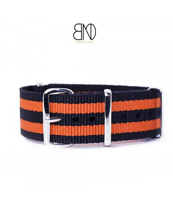 NATO Strap 20mm James Bond Black Orange