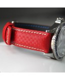 Watchstrap Hirsch Carbon Red 22mm waterproof