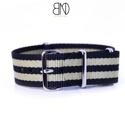 NATO Strap 20mm James Bond Black Beige