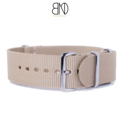 Bracelet de montre NATO 22mm beige