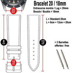 Bracelet Arezzo TAGHADAK 20mm Cuir de Cheval
