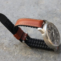 Watchstrap Hirsch JAMES Performance gold brown 20mm