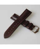 Bracelet Hirsch LUCCA Marron Foncé 22mm