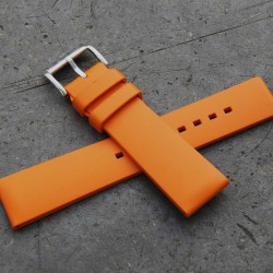 Watchstrap Hirsch PURE Orange 22mm Rubber