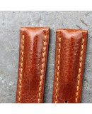 Watchstrap Hirsch LUCCA gold brown 20mm