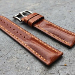 Watchstrap Hirsch LUCCA gold brown 20mm