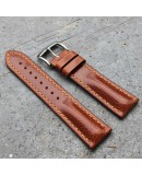 Watchstrap Hirsch LUCCA gold brown 20mm