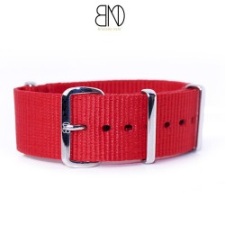 Bracelet de montre NATO 20mm Rouge