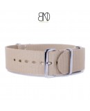 Bracelet de montre NATO 22mm beige