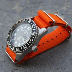 Bracelet de montre NATO 22mm orange nylon