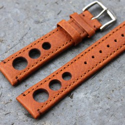 Bracelet Hirsch RALLY marron doré 20mm