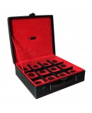 Valise 12 montres Carbon Noir intérieur Rouge