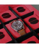 Carbon watchbox black and red Friedrich 12 watch Carbon watchbox black and red Friedrich 12 watch