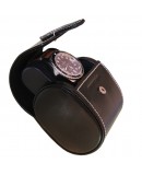 Watch case black leather London for one watch