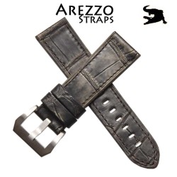 Arezzo DARKGATOR 24mm Alligator Black