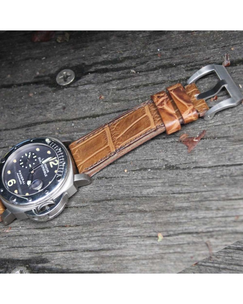 Arezzo DARKGATOR 24mm Alligator Honey
