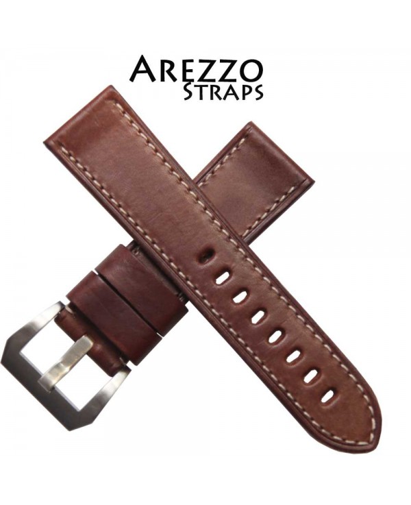 Watchstrap Arezzo MILITARE 24mm Dark Brown