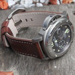 Watchstrap Arezzo MILITARE 24mm Dark Brown