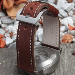 Watchstrap Arezzo MILITARE 24mm Dark Brown