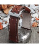 Watchstrap Arezzo MILITARE 24mm Dark Brown