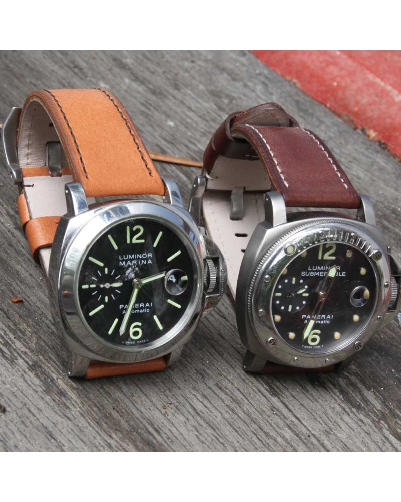 Watchstrap Arezzo MILITARE 24mm Dark Brown