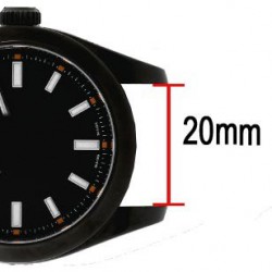 Bracelet de montre NATO 20mm Noir filet blanc rouge