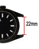 Bracelet de montre NATO 22mm Noir filet blanc rouge