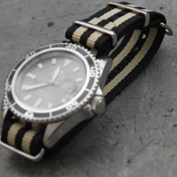 NATO James Bond 20mm Noir Beige