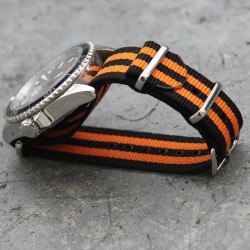 NATO Strap 20mm James Bond Black Orange