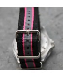 Bracelet de montre NATO 20mm Noir Rose Gris GOLF