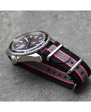 NATO Strap black pink grey 20mm