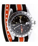 NATO rayé 20mm Noir Beige Orange