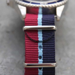 NATO 20mm Bleu rouge filet bleu