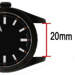 NATO rayé 20mm Noir Gris Orange