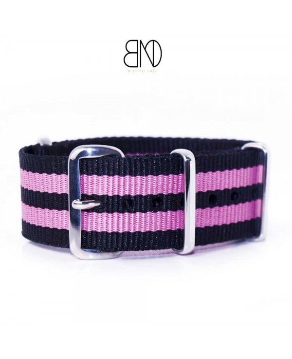 NATO Strap James Bond Black pink 18mm