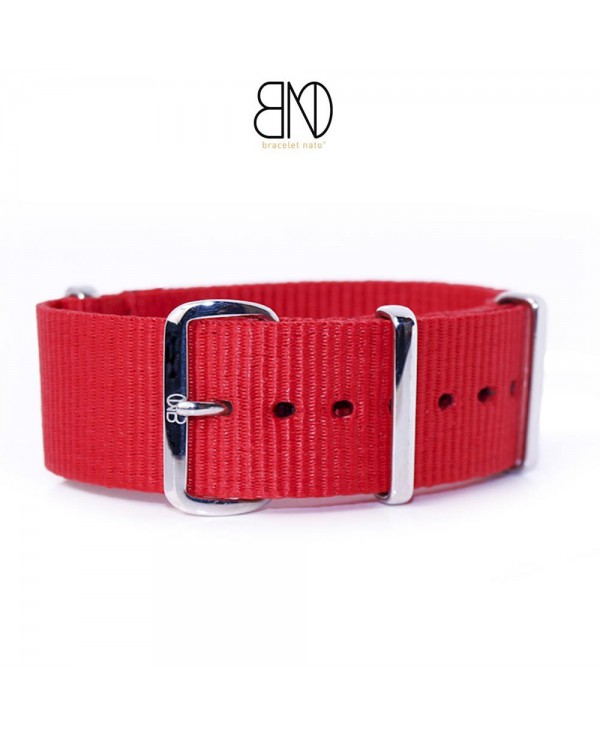 Bracelet de montre NATO 20mm Rouge