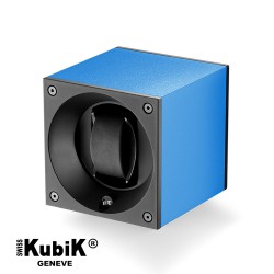 Watchwinder Swiss Kubik Single Original Saphire Blue