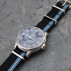 Bracelet NATO Noir Bleu Alpine