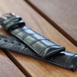 Bracelet Hirsch London Alligator Noir 20mm